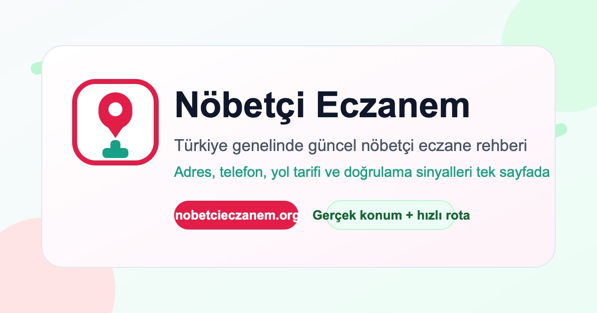 Eczane konum haritası